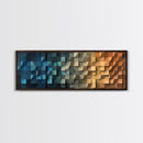 Waves - Abstract Geometric Painting Wall Art - Wood Framed Canvas Print - Abstract Home Decor
