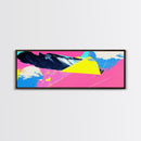 Vaporwave Abstract Wall Art, Canvas Print, Retro 80s Vibe Home Decor, Pink and Turquoise Wall Art, Oversized Art
