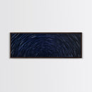 Spiral Of Stars Framed Canvas Print, Timelapse Photography Style Print, Oversized Living Room Decor