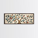 Textile Tree Print - "The Giving Tree" - Framed Canvas Print - Boho Style Wall Art