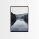 Moody Decor, Grey Scale Charcoal Sketch Print, Framed Canvas Print, Black and White Landscape Painting Print