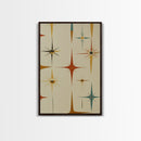 Mid Century Modern Atomic Starburst Retro Wall Art - Atomic Decor - Canvas Print - 50s Style Wall Art - MCM Mid Century Modern Art