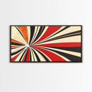 Mid-Century Modern Art Retro Geometric Wall Art Framed Canvas Print Wood Framed Home Decor Modern Abstract Painting