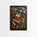 Retro Food Wall Art Canvas Print, Kitchen Decor, Kitchen Painting, Dining Room Painting, Modern Farmhouse Wall Art