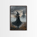 Goth Decor, Witchy Home Decor, Dark Academia Goth Oil Painting Print, Witch Painting, Haunted Spooky Season Wall Art, Witch Decor
