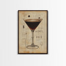 Espresso Martini Wall Art Canvas Print, Cocktail Painting, Cocktail Decor, Bar Decor, Home Bar Wall Art, Kitchen Wall Art