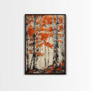Birch Forest Art Print Autumn Aspen Trees Wall Art Birches Canvas Print Watercolor Landscape Colorado Art Neutral Fall Forest Painting