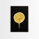 Lemons Oil Painting Print, Vintage Still Life of a Lemon, Antique Fruit Art Print, Still Life Wall Art, Lemon Painting, Framed Canvas Print