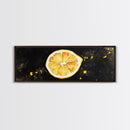 Panoramic Lemon painting Print, Food Kitchen Wall Art, Dining Room Decor, Horizontal Wall Art, Lemon Art, Lemon Home Decor, Kitchen Painting