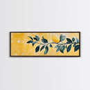 The Lemon Tree Framed Canvas Print, Horizontal Panoramic Wall Art, Kitchen Decor, Gift For Her, Lemon Tree Painting Wall Art