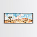 Desert Landscape Painting Print, Pueblo Style Home Decor, Southwestern Farmhouse Painting of Joshua Tree California, Minimalist Decor