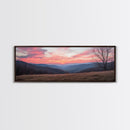 Great Smoky Mountains Panoramic Wall Art Canvas Print, Smoky Mountains Photography Style Wall Art, Landscape Painting