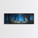 Tunnel of Trees Through a Fantasy Forest, Framed Canvas Print, Fantasy Wall Art, Mythical Fantasy Art, Autumn Fantasy Art, Surreal Fantasy Art