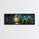 Horizontal Nativity Scene Painting Print, Framed Canvas Print, Nativity Art, Christmas Decor, Traditional Christmas Wall Art