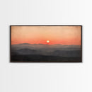 Sunrise Over The Smoky Mountains Framed Canvas Print