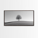 Loneliness - Framed Canvas Print Ready To Hang Wall Art - Thought Provoking Art - Moody Wall Art - Moody Painting - Black and White Dead Tree Art