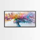 Mind Blowing Abstract Art - Framed Canvas Print - Gift For Her - Colorful Rainbow Art