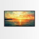Nautical Landscape Canvas Print, Ocean Art, Wood Framed Canvas, Ocean Home Decor, Seascape Painting, Nautical Nursery Decor