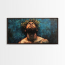 Premium Canvas Jesus Christ Portrait, Canvas Print, Crown of Thorns, Horizontal Wall Art, Christianity Art, Framed Canvas Work, Faith Love Art