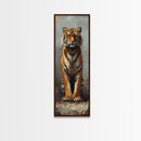 Majestic Tiger Painting Framed Canvas Print, Animal Wall Art, Rustic Decor Above Sofa Art, Bedroom Art Living Room Art Christmas