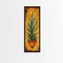 Vibrant Agave in Terra Cotta Framed Canvas Print Rustic Decor Agave Painting Botanical Prints Kitchen Wall Art