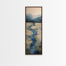 Framed Canvas Print Nature-Inspired Marsh Painting Landscape Painting Wabi Sabi Art Guest Room Art Rustic Decor Perfect Above Sofa Accent