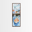 Tranquil Coastal Village with Seagulls Painting - Canvas Print for Nautical Wall Art, Coastal Scene Decor, Ocean-Inspired Art, Harbor Home Decor