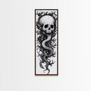 Cosmic Horror Wall Art Framed Canvas Print, Skull Art, Skull Painting Print, Skull Wall Art, Halloween Decor