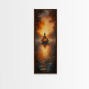 Zen Wall Art for Yoga Studio, Radha Krishna Painting Framed Canvas Print, Meditation Wall Art, Meditation Home Decor, Yoga Art