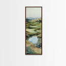 Irish Landscape Art Framed Canvas Print Green Wall Art Vertical Wall Art Above Couch Wall Art Rustic Landscape Art Gift Living