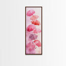 Light Pink Umbrella Canvas Print Above Sofa Art Long Narrow Wall Art Whimsical Art Cherry Blossom Painting Pink Abstract Art Vertical
