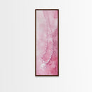 Elegant Pearl Necklace Canvas Print Whimsical Art Long Narrow Wall Art Pink Abstract Art Gift Idea Decorative Jewelry Painting Vertical