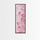 Floating Rose Petals in Water Canvas Print, Light Pink Wall Art, Botanical Nature Decor, Whimsical Aesthetic Bedroom or Living Room Art