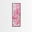 Pastel Pink Beauty Tools Canvas Print Feminine Wall Art Light Pink Bathroom Decor Makeup Lover Rustic Vertical Artwork Girly