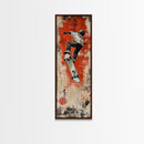 Skateboarder Canvas Print, Red and Black Urban Wall Art, Graffiti Inspired Vertical Artwork, Gift Idea for Living Room or Teen Bedroom