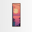 Pastel Sunset Balcony Canvas Print Pink Orange Wall Art Coastal Cowgirl Art Bedroom or Living Room Farmhouse Decor Unique Piece
