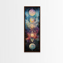 Galactic Chakra Canvas Print With Sacred Geometry Art, Wabi Sabi Inspired, And Therapy Art For Bedroom Or Meditation Spaces
