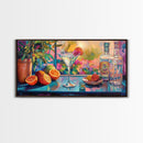 Citrus Cocktail Canvas Print Bright Bar Wall Art Vibrant Foodie Home Decor Kitchen Gift Idea Tropical Drinks Modern Party Art Unique
