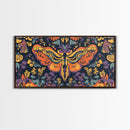 Mystical Butterfly Mandala Framed Canvas Print, Whimsical Art Decor, Colorful Bohemian Wall Art, Sacred Geometry, Dreamy Bedroom Art