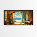 Ocean Retreat Canvas Print Coastal Decor Rustic Nautical Wall Art Above Sofa Art Tropical Beach Room Art Farmhouse Art Gift Idea