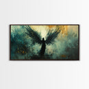Abstract Angel Canvas Print Featuring Moody Art and Dark Angels Wall Art Stunning Vertical Art for Rustic or Minimalist Decor