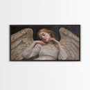 Sleeping Angel Peace Canvas Print Featuring Angel Art Prints and Wabi Sabi Art Perfect Bedroom Wall Art Above Bed Wall Decor