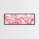 Pink Ribbon Abstract Art Canvas Print Light Pink Wall Art Minimalist Artwork Bedroom Art Above Sofa Decor Gift Idea For Her