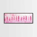 Pink Lipstick Wall Art, Canvas Print, Feminine Beauty Decor, Whimsical Art, Perfect Gift Idea, Above Desk Artwork, Makeup Room Style