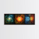 Radiant Mandala Canvas Print Sacred Geometry Art Wildflower Painting Bold Statement Wall Art Bedroom Modern Living Room Decor