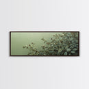 Nature-Inspired Sage Green Framed Canvas Print – Sage Green Wall Art, Botanical Prints, Minimalist Art, Bedroom Art, Wabi Sabi Art