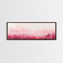 Light Pink Canvas Print Abstract Landscape Painting Horizontal Pastel Minimalist Boho Living Room Art Wabi Sabi Modern Wall Decor