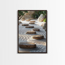 Zen Garden Path Canvas Print Minimalist Zen Wall Art Wabi Sabi Decor Zen Inspired Artwork Rustic Decor Above Bed Wall Art
