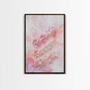Elegant Floral Hair Accessories Canvas Print, Whimsical Art, Feminine Wall Art, Pink Abstract Art, Light Pink Wall Art, Bedroom Decor