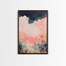 Moody dark romance painting with gold accents framed canvas print autumn-inspired wall decor rustic wabi sabi art farmhouse gift